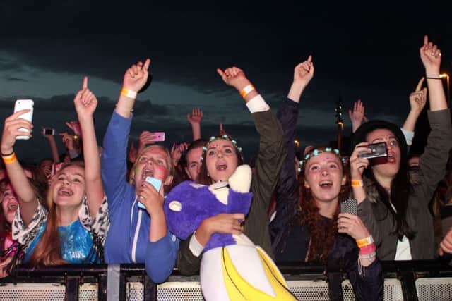 Blackpool Lights Switch On 2014.
Pictured are the fans watching Union J.
29th August 2014