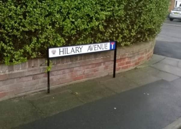 Heroic blunder: The new sign for Hillary Avenue misses out an L in the street named after Sir Edmund, below