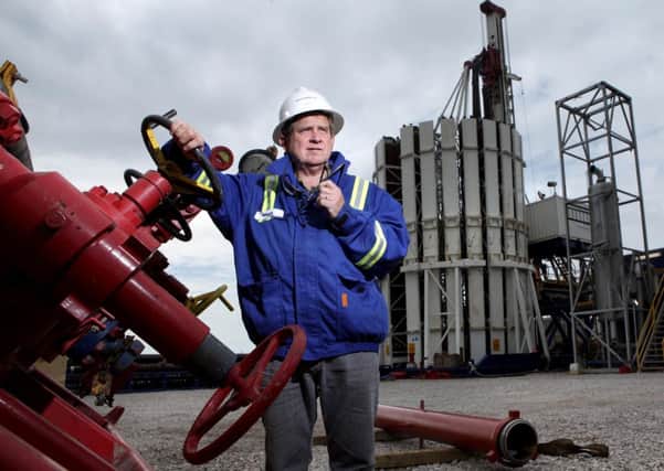 CEO of Cuadrilla, Mark Miller at the Cuadrilla test fracking site near Preston Lancashire.