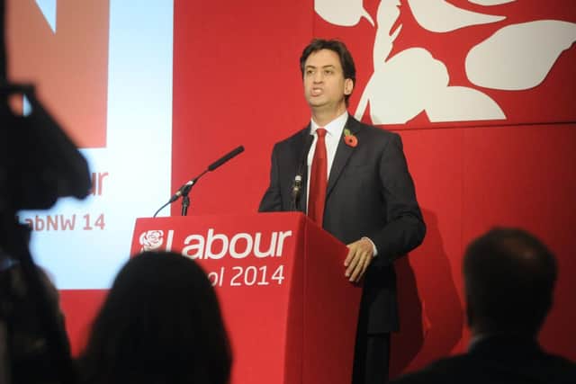 Ed Miliband addresses the North West Labour Party Conference at the Imperial Hotel, Blackpool