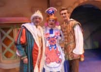 From left Michael Chance as the King, Nick Wilton as Dame Nurse Kelly and Lewis Bradley as the Prince