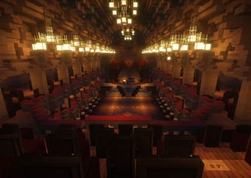 The Minecraft version of the Blackpool Tower Ballroom.