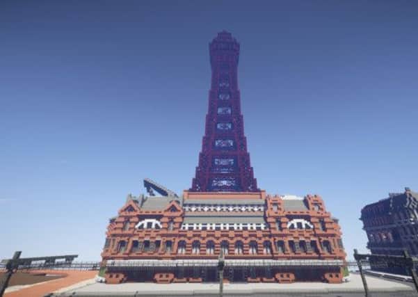 Blackpool Tower recreated in Minecraft