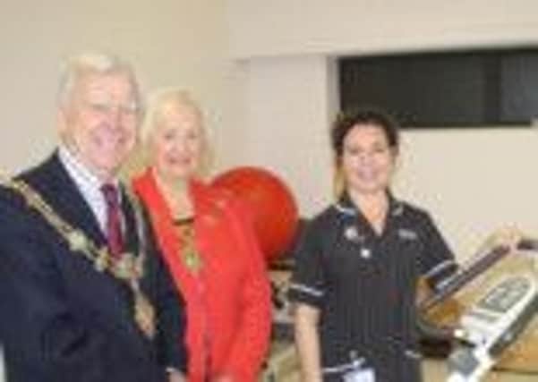 Coun Kevin Eastham with Valerie Eastham at Clifton Hospital