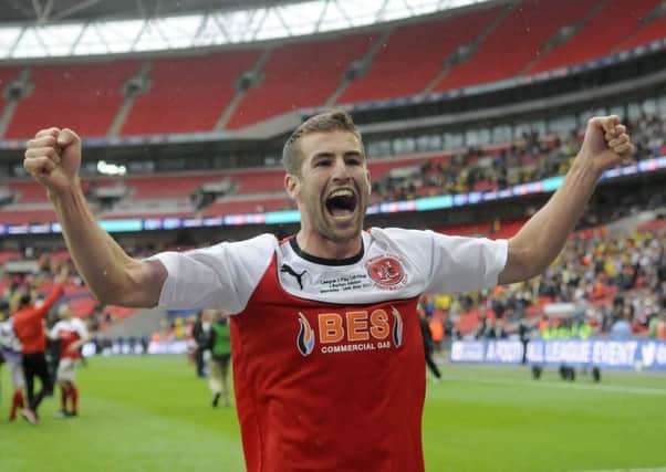 Matty Blair celebrates victory at Wembley