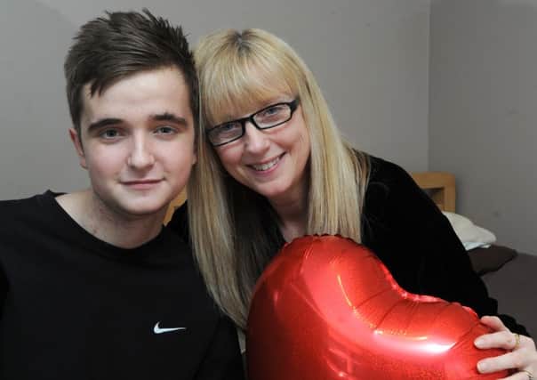 Back home Joe Higgins, who had a heart transplant at just 18  with his mum Marie