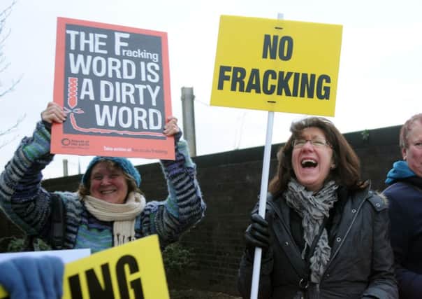 Friends of The Earth: Protesters outside County Hall as the recommendation to refuse fracking plans was revealed