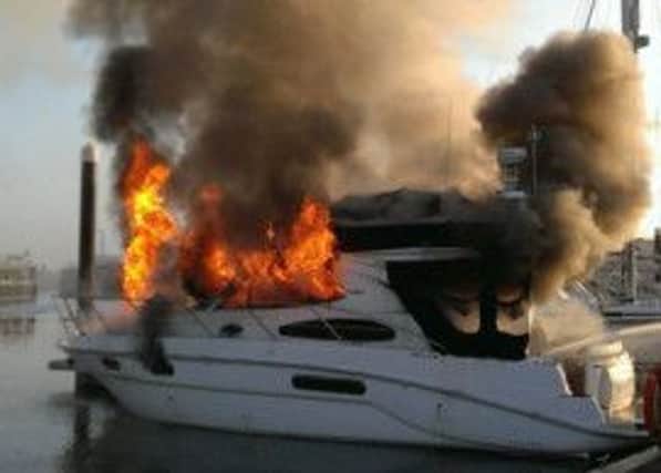 The boat fire at Fleetwood