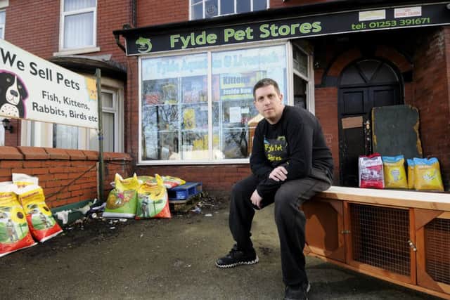 Andy Pasquill outside his Layton pet store