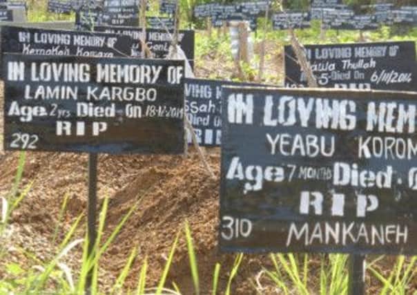 Burial site: Tributes to Ebola victims in Sierra Leone