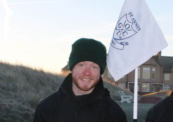 James Kirkham, an apprentice in greenkeeping at St Annes Old Links golf course