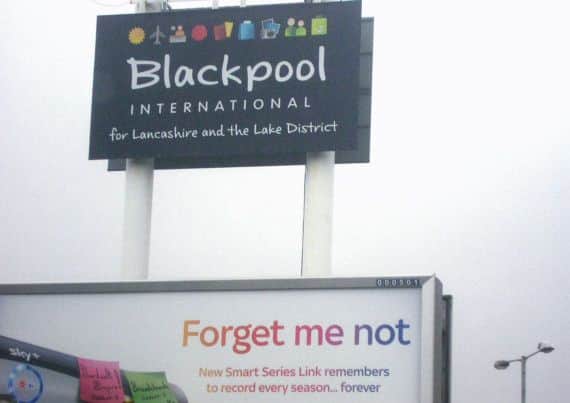 Blackpool Airport sign