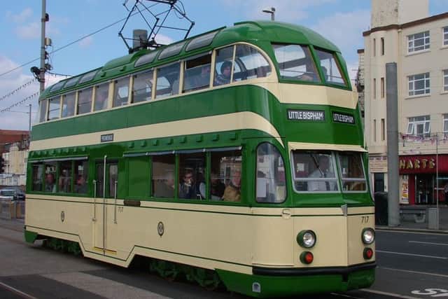 The tram which has been named after former Blackpool Transport manager Walter Luff.