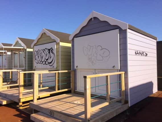 Vandals targeted St Annes Beach Huts overnight on Tuesday