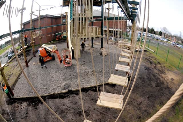 Work is almost complete on the £320,000 high rope adventure park by the Stanley Park Sports Centre in Blackpool