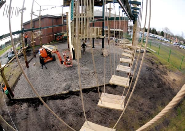 Work is almost complete on the £320,000 high rope adventure park by the Stanley Park Sports Centre in Blackpool