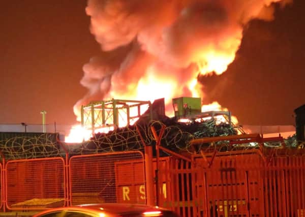 The fire at Recycling Lives in Longridge Road, Preston. Picture by Stephen Melling