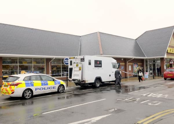 Scene of a robbery at Morrisons in Kirkham