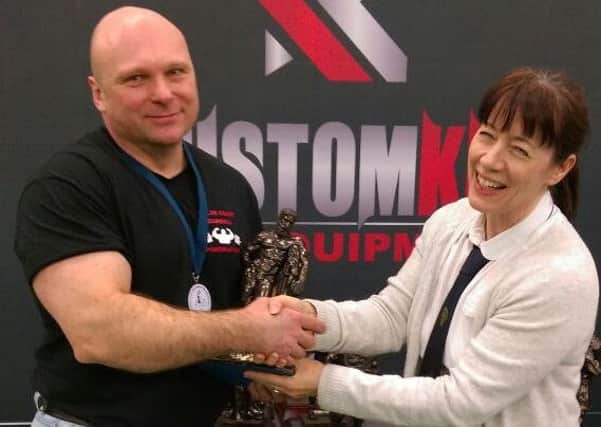 Andrew Rigby who won the Best Lifter award at the British Bench Press Championships