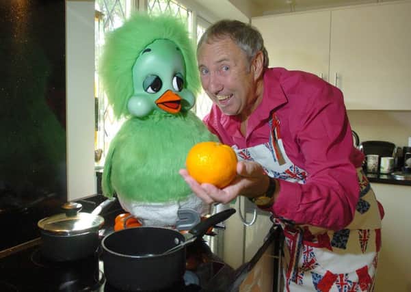 Picture Martin Bostock
Keith Harris and Orville, preparing for their appearance on Channel 4's Celebrity Come Dine With Me.