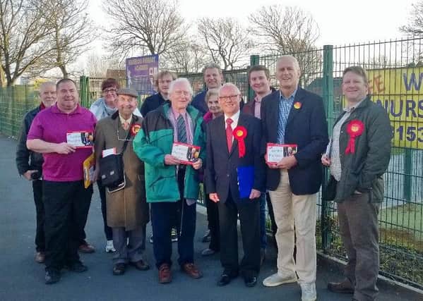 Labour candidates out canvassing ahead of the 2015 local elections
