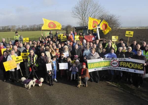 Villagers from Roseacre and  Barbra Richardson who says fracking will hit house prices