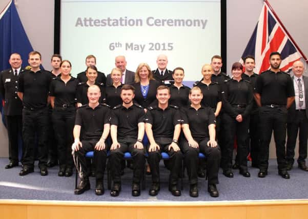 New recruits are sworn in at Lancashire Police HQ