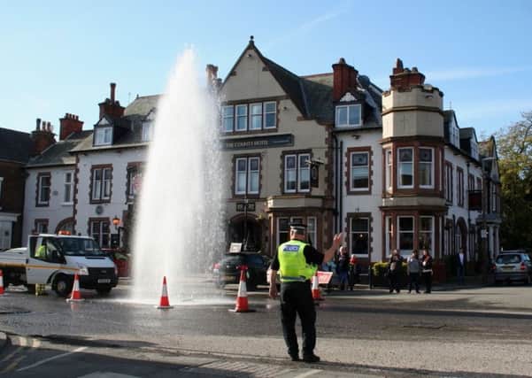 A fountain of water taken at the corner of Market Square roadworks in Lytham on Thursday at 17.30, taken by reader Ian Fleming