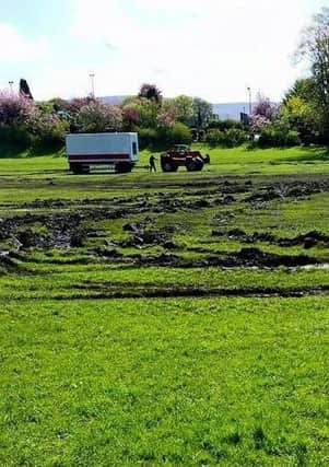 Clitheroe Castle grounds after circus has left town