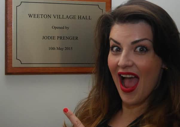 Jodie Prenger at the opening of the new village hall in Weeton