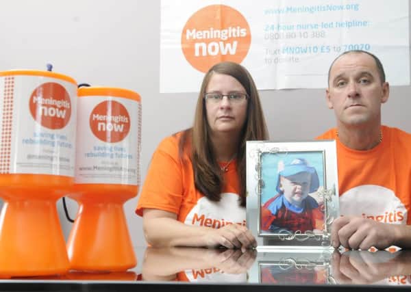Joanne Mills and Dave Fleming organised a fund-raising night in memory of their son Alfie who died from meningitis