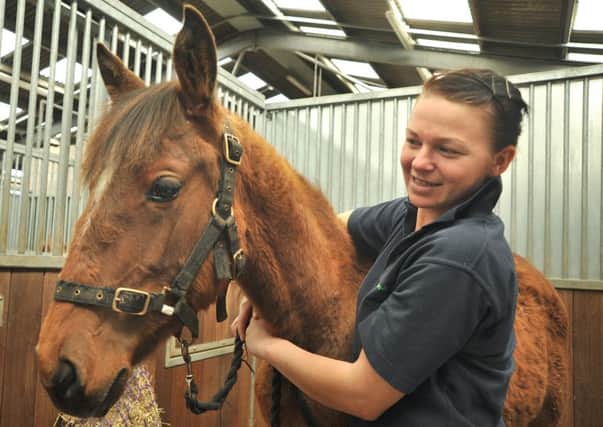 Izzy pictured with Penny Farm Rescue and Rehoming Centre  senior groom Hannah Brown