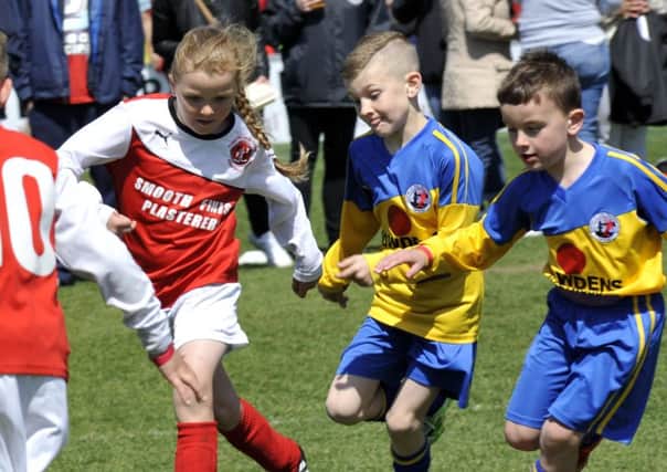 Gracie Slater for Fleetwood Town Under 8's during their game at the Fleetwood Town Funday