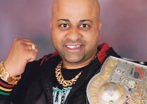 Shak Khan, a world heavyweight champion wrestler from Blackpool.