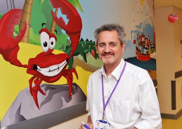 Dr Nigel Laycock, on the Children's Ward, at Blackpool Victoria Hospital