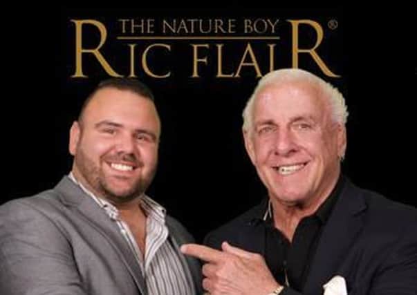 PCW owner Steven Fludder with The Nature boy Ric Flair