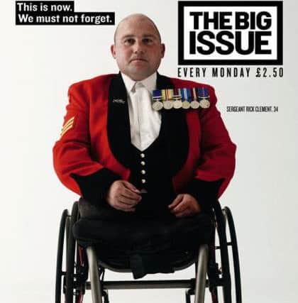 The Big Issue cover featuring Rick Clement which has been shortlisted for an award
