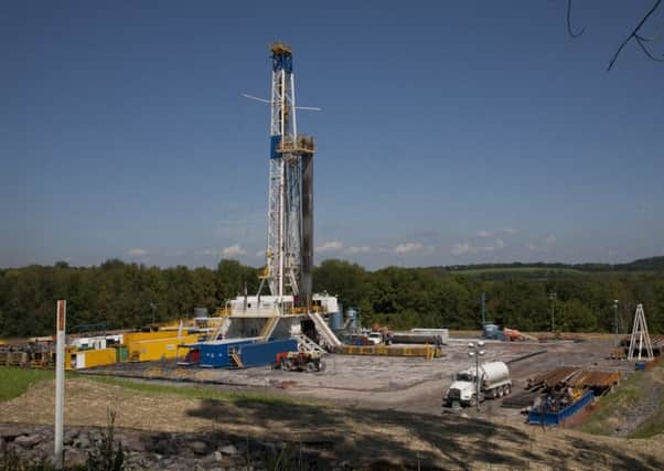 A typical fracking rig