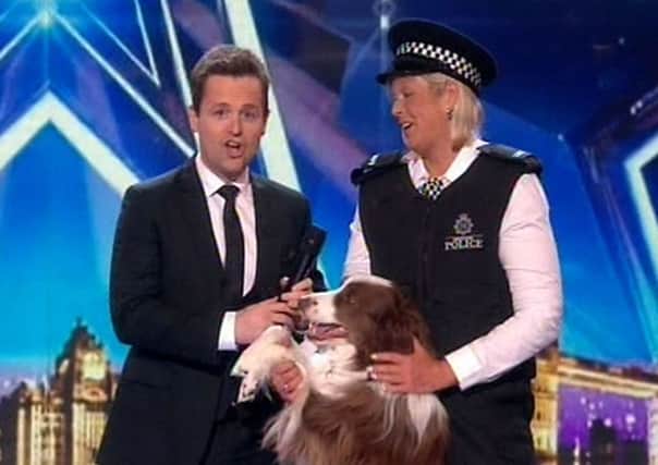 AN ITV picture showing Matisse and Jules ODwyer on Britains Got Talent with Dec