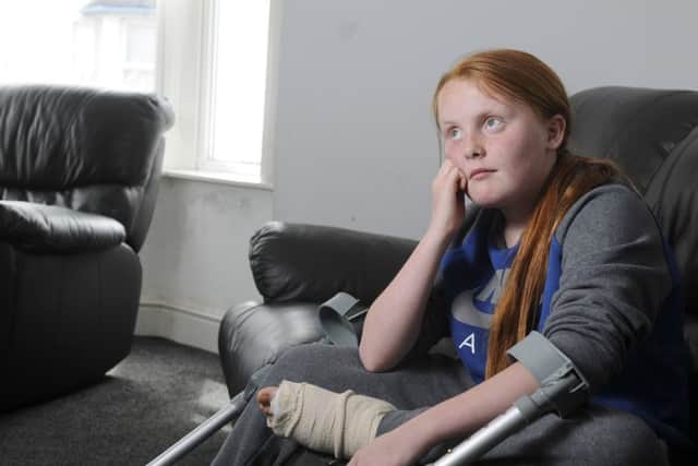 Emmalee McCormick cut her foot on a disposable barbeque while playing on Fleetwood beach