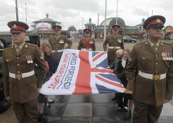 Flag raising ceremony to mark the start of Armed Forces Week in Blackpool