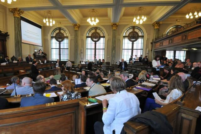 The Fracking meeting at County Hall in Preston