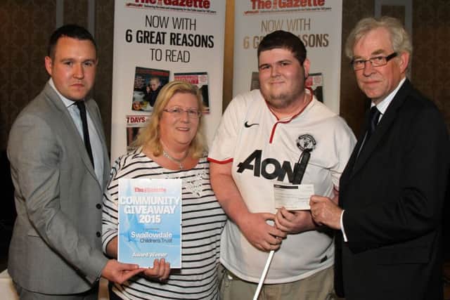 The Gazettes deputy editor Andy Sykes, Jean Hubberstey, Chris Hubberstey and Nigel Law, from the Swallowdale Trust