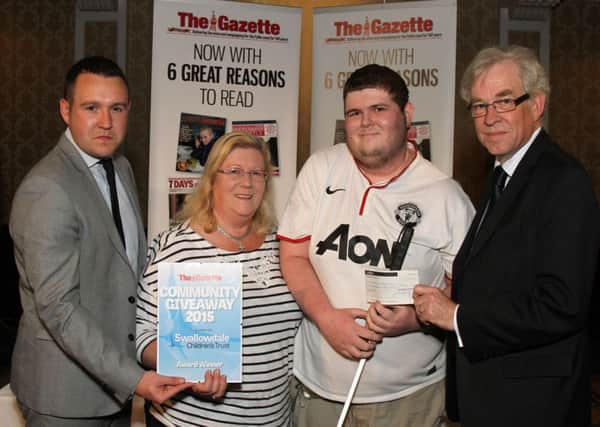 The Gazettes deputy editor Andy Sykes, Jean Hubberstey, Chris Hubberstey and Nigel Law, from the Swallowdale Trust