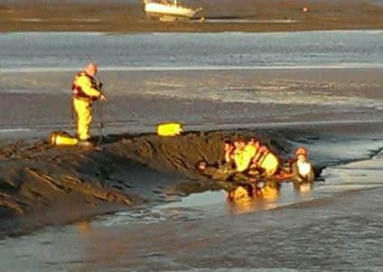 Coastguard teams rescue two teenagers who got stuck in mud at Stanah on Sunday night
