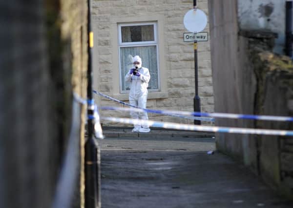 Attempted murder on Maudsley St in Accrington.  CSI investigation.