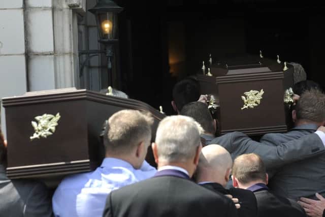 The funeral of Denis and Elaine Thwaites at Fairhaven church