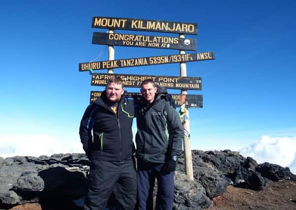 Will Goulding and James Hall of BIU reach the summit of Kilimanjaro