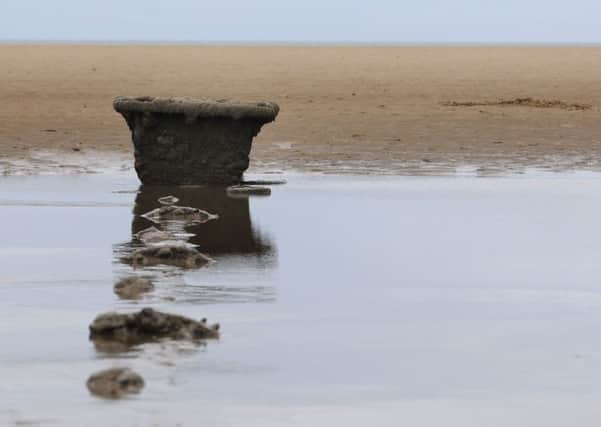 A stone object has been found on the beach close to North Pier in Blackpool