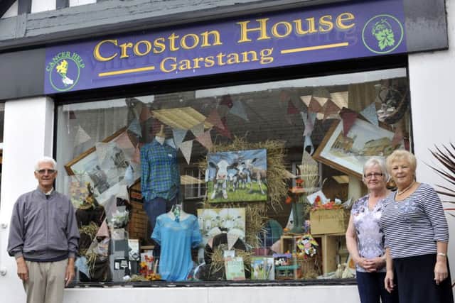 Tom Ingham, Anne Bibby and Barbara Crangle with the Croston House display